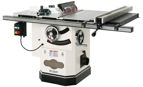 Shop Fox W1819 3 Hp 10-inch Table Saw with Riving Knife